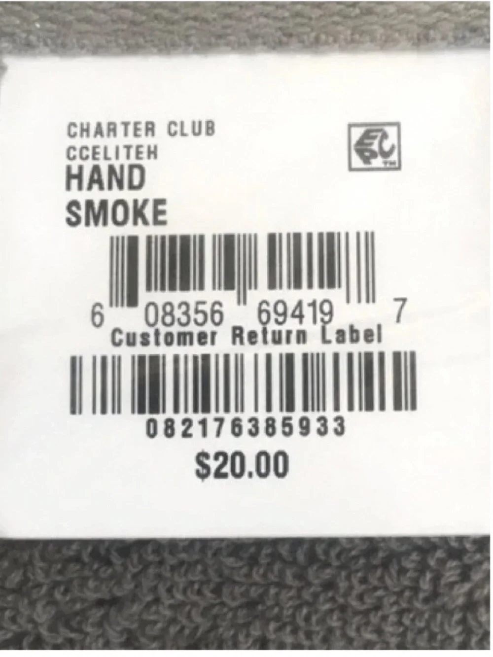 3 new SMOKE-color Charter Club Elite 100% Hygro Cotton 16